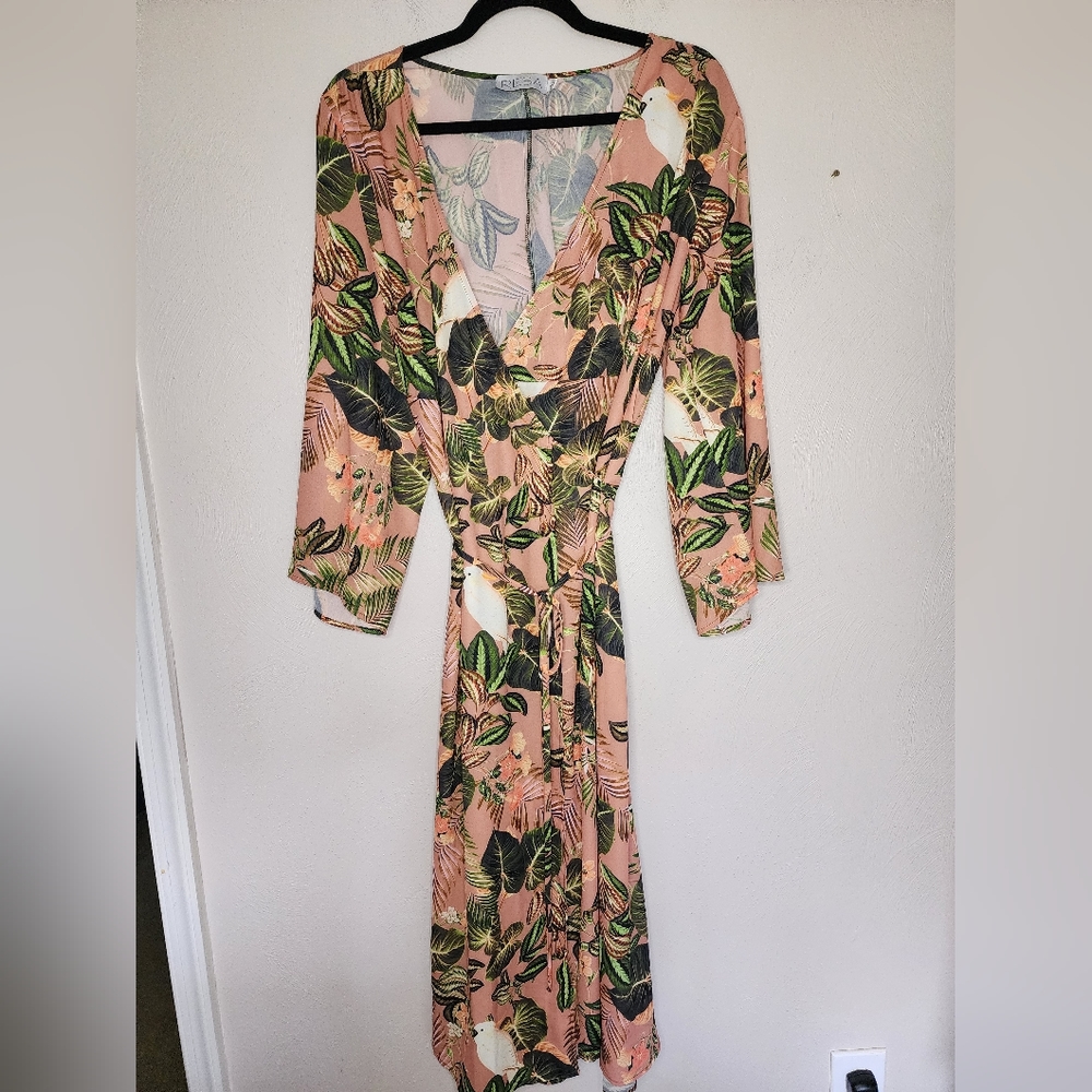 RESA tropical wrap dress